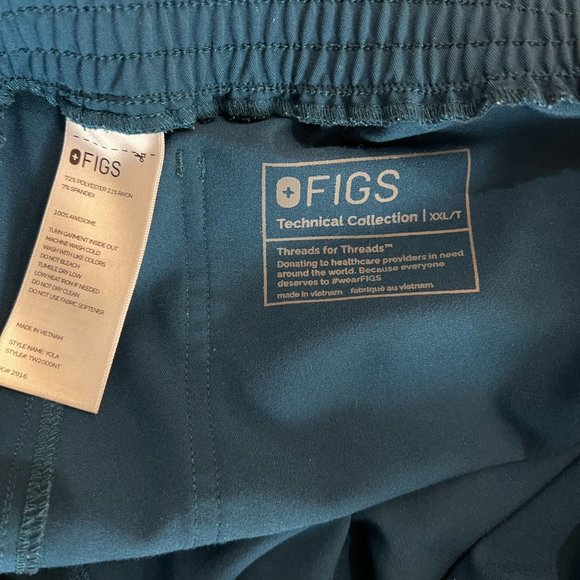 FIGS Deep Reef (Tall Skinny Scrub Pants) XXL TALL - Picture 2 of 2